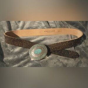 Streets Ahead Western style distressed leather belt in size large